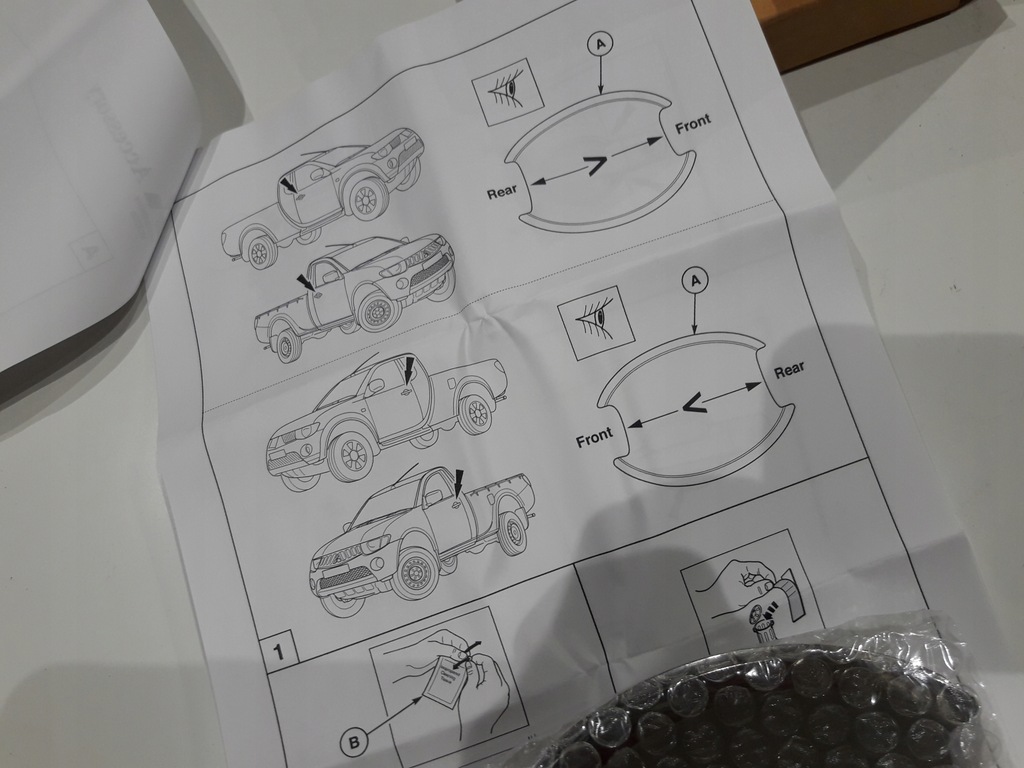 фото №11, Mitsubishi l200 підкладка pod ручка 4 szt комплект