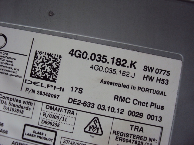 фото №8, Зчитувач навігації mmi audi a6 c7 4g0035182k