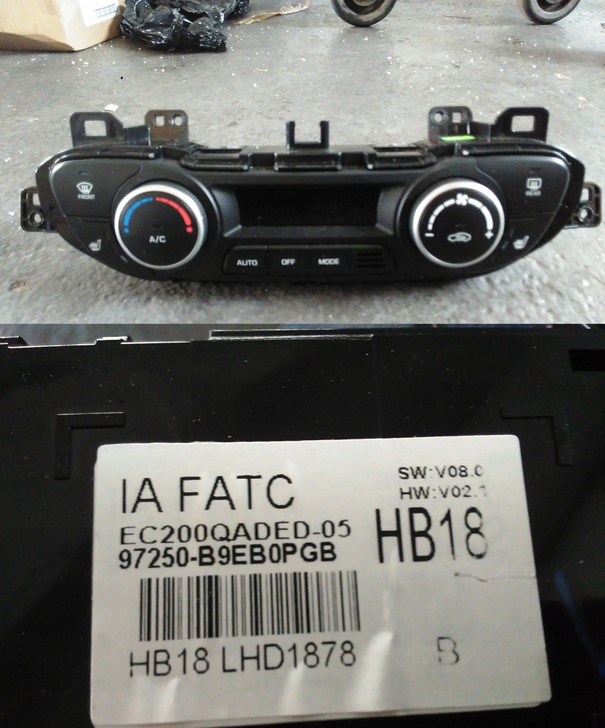 фото №1, Hyundai i10 ii lift 2016- панель кондиціонера клімат