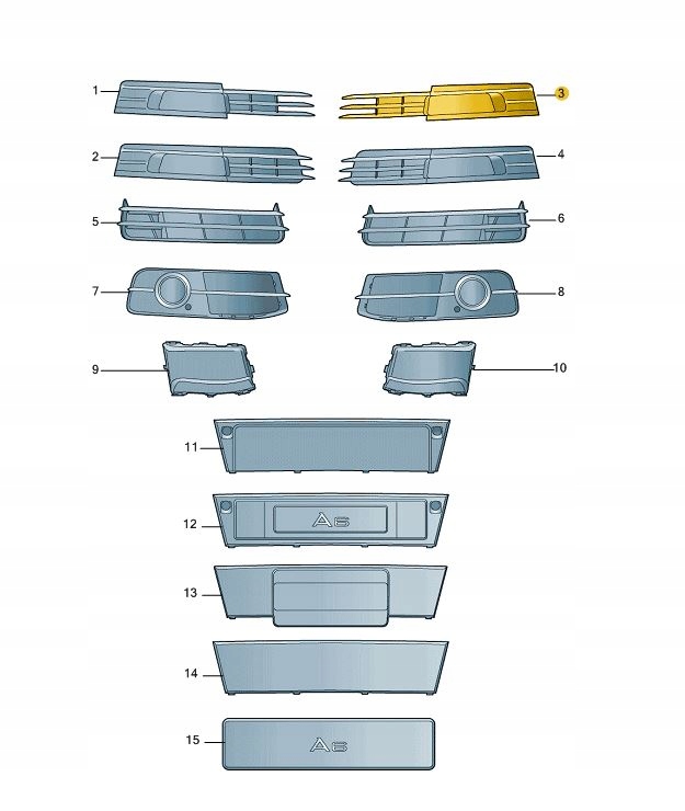 Решётка радиатора заглушка бампера перед audi a6 c6 fl левая оригинал od aso Цена