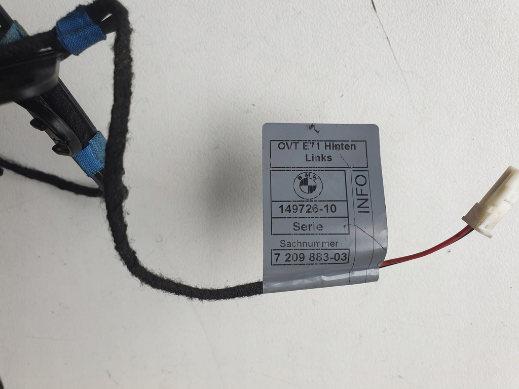 фото №9, Жгут электропроводка с дверь bmw x6 e71 левый задняя 9207862 pod доводчик оригинальный номер eu