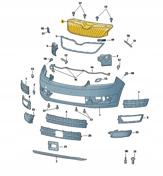 фото №5, Решітка решітка радіатора сітка решітка радіатора перед skoda rapid