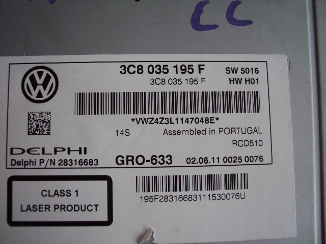 фото №8, Экран навигации монитор vw passat cc 3c8035195f