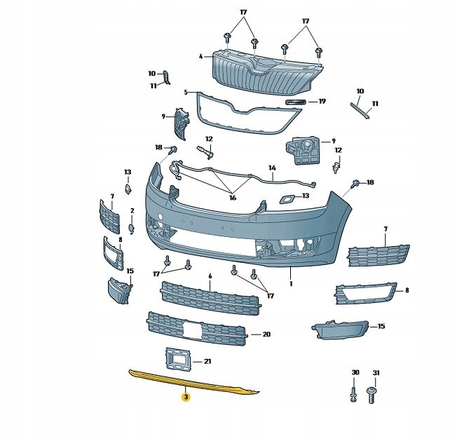 фото №2, Element замыкающий защита pod бампер skoda rapid