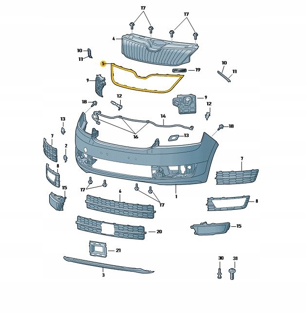 фото №3, Молдинг решётка решетка skoda rapid хром блеск nowa