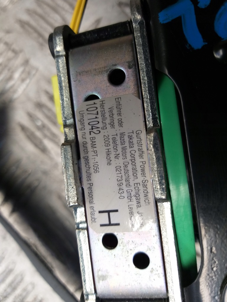 фото №3, Pas безопасности правый левый перед mazda 6 gh kpl