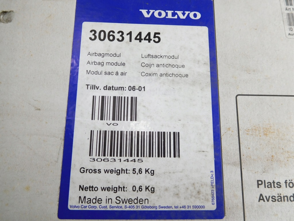 фото №9, Подушка безпеки подушка сидіння volvo s40 v40 i 30631445