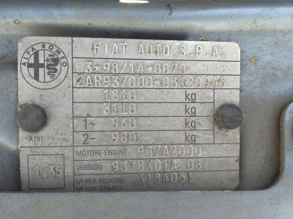 фото №16, Alfa romeo 147 1.9 jtd двигатель kompletny 115km 937a2000