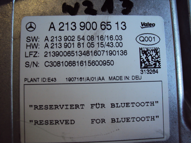 фото №5, Модуль bluetooth mercedes e-klasa w213 a2139006513