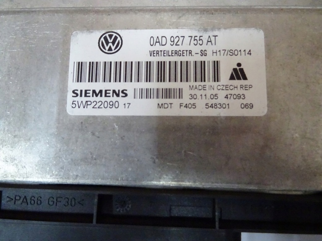 фото №8, Блок управления коробки 0ad927755ab aj bg l at touareg