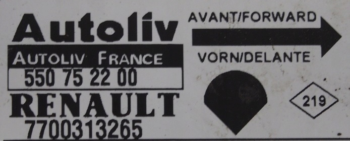 фото №2, Модуль датчик подушок подушка безпеки master ii 7700313265