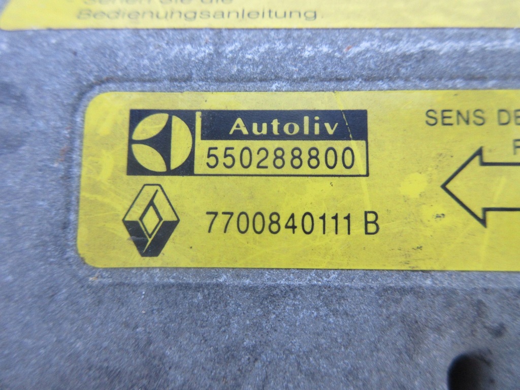 фото №7, Модуль подушка безопасности датчик renault laguna i 7700840111b