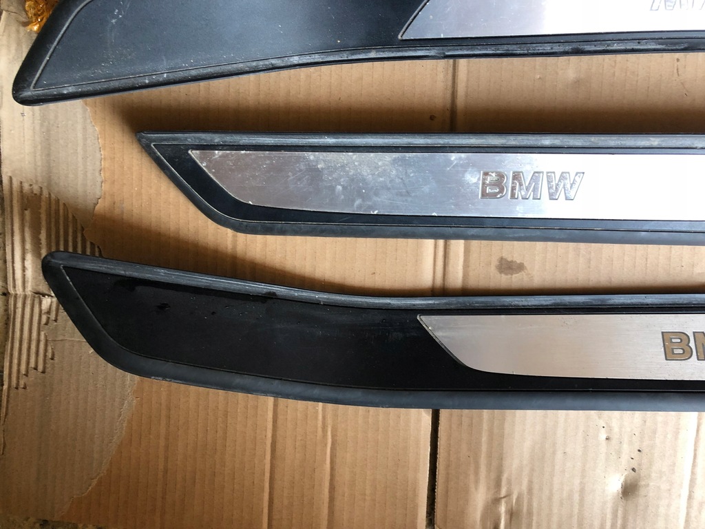 фото №3, Накладки порогові декоративні bmw f02 long комплект