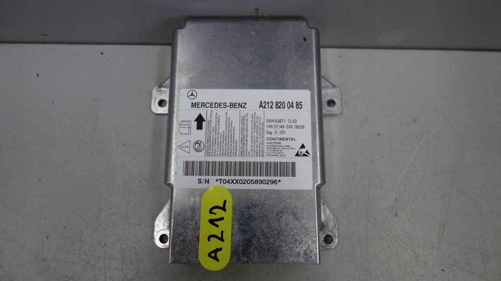фото №1, Mercedes w212 датчик блок управления подушка безопасности 2128200485