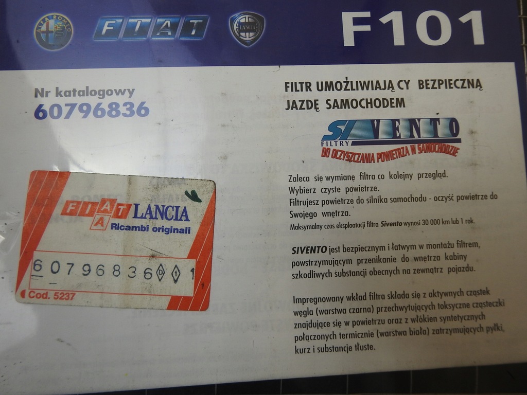 фото №9, Фільтр салонний вугільний fiat croma lancia thema