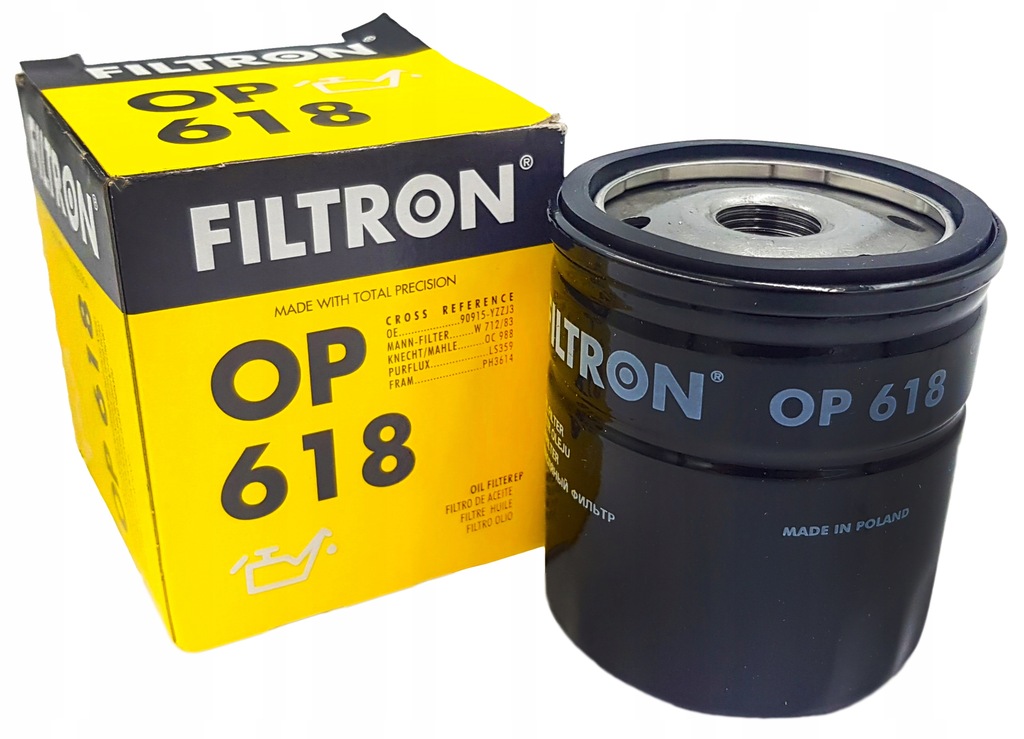 фото №1, Фильтр масла filtron op 618 toyota yaris 1.4d verso