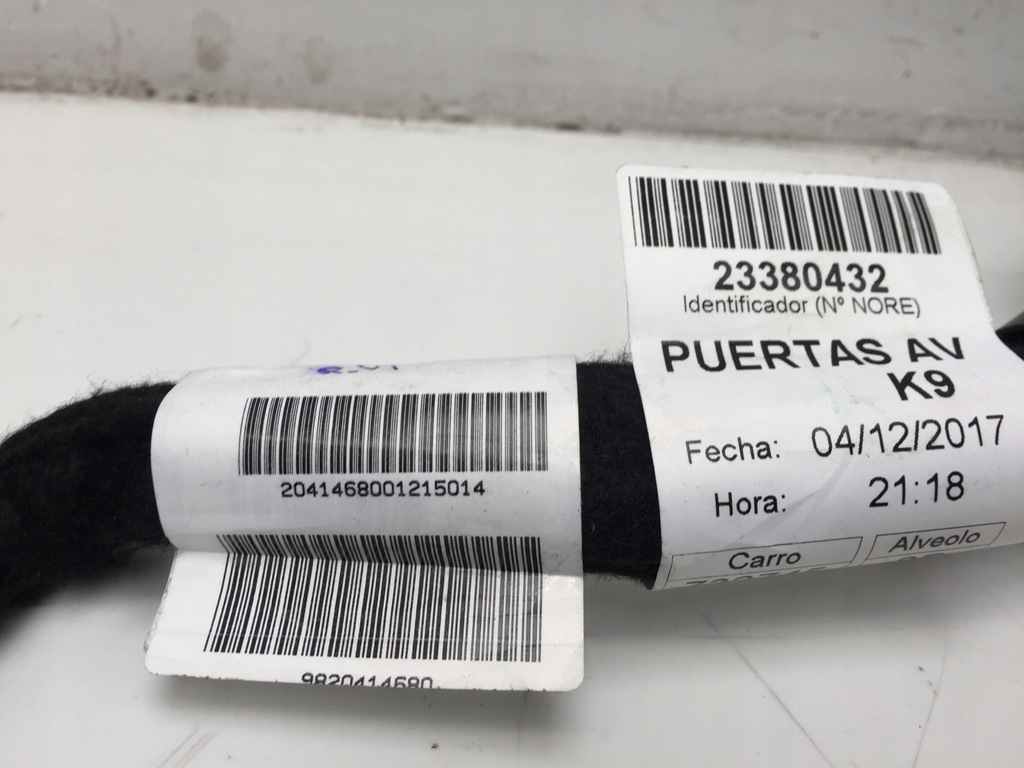 фото №2, Peugeot rifter електропроводка двері правий перед