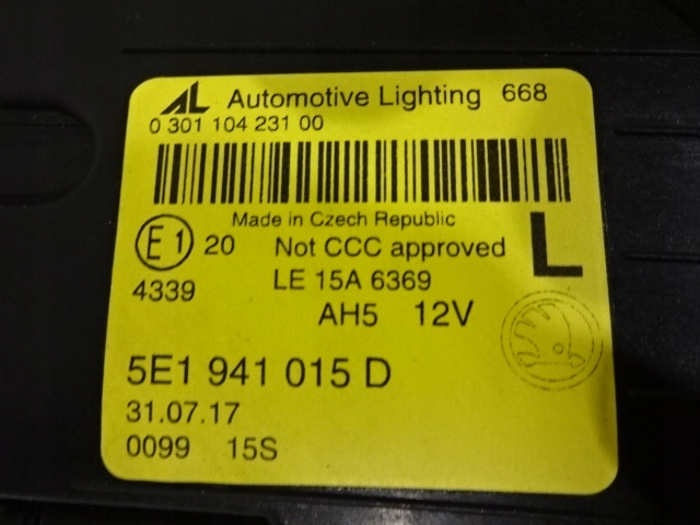 фото №4, Лампа перед ліва skoda octavia iii lift full