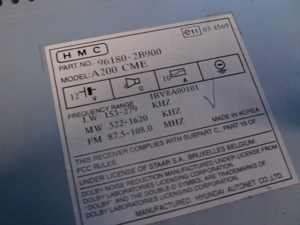 фото №2, Hyundai santa fe ii радіо mp3 96180-2b900