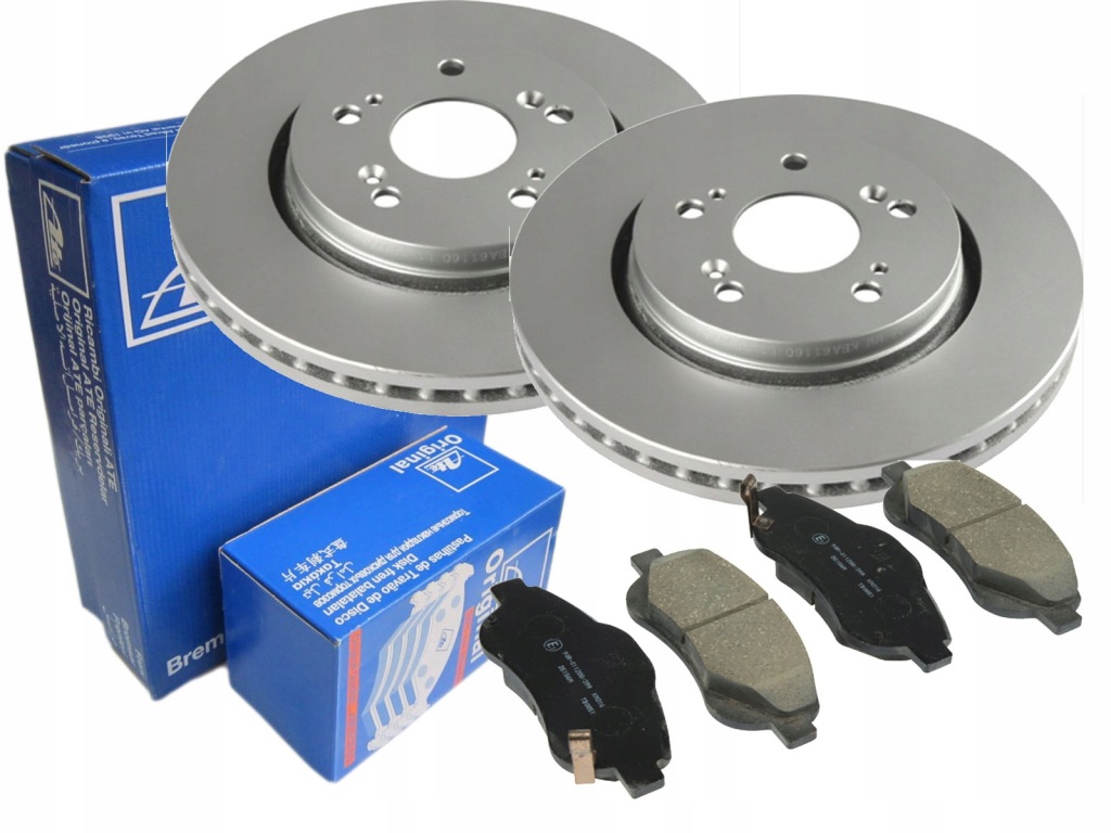 фото №1, Тормозные диски + тормозные колодки ate перед honda cr-v crv iii