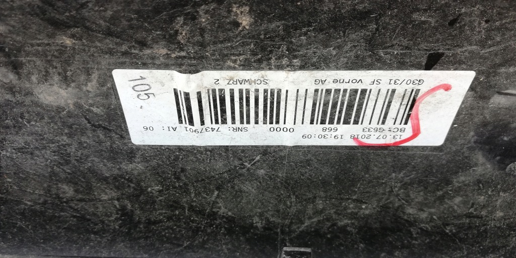 фото №10, Bmw 5 g30 g31 16- бампер передній перед