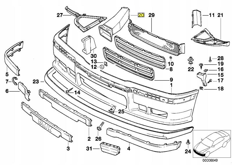 фото №8, Канал повітря гальма перед лівий bmw e36 316 318