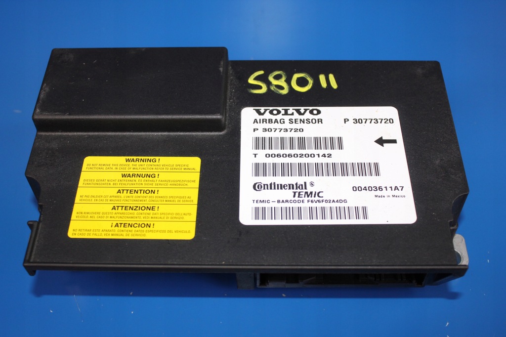 фото №1, Volvo s80 ii v70 iii xc70 датчик модуль подушек