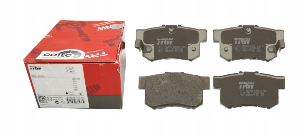 фото №1, Trw тормозные колодки задняя do honda civic vii 1.4 1.6 1.7 2.0