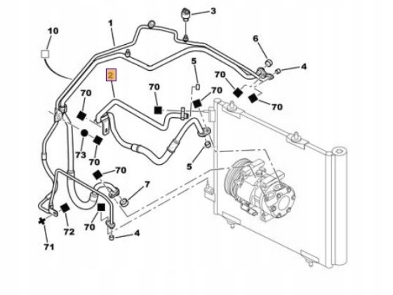 фото №5, Wąż шланг оригінал кондиціонера citroen c2 c3