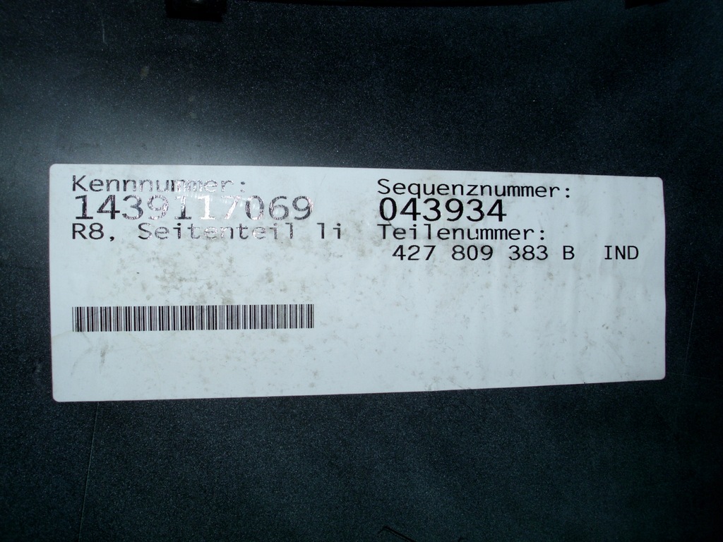 фото №4, Audi r8 r-8 spider cabrio крила обшивка впуск накладка поріг