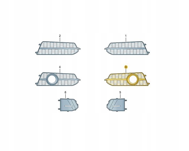 фото №16, Решітка бампера ліва перед передня ліва w бампер czarna 4g0807647c