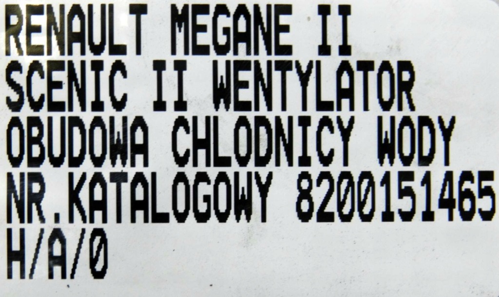 Вентилятор радиатора 8200151465 megane scenic в Украине