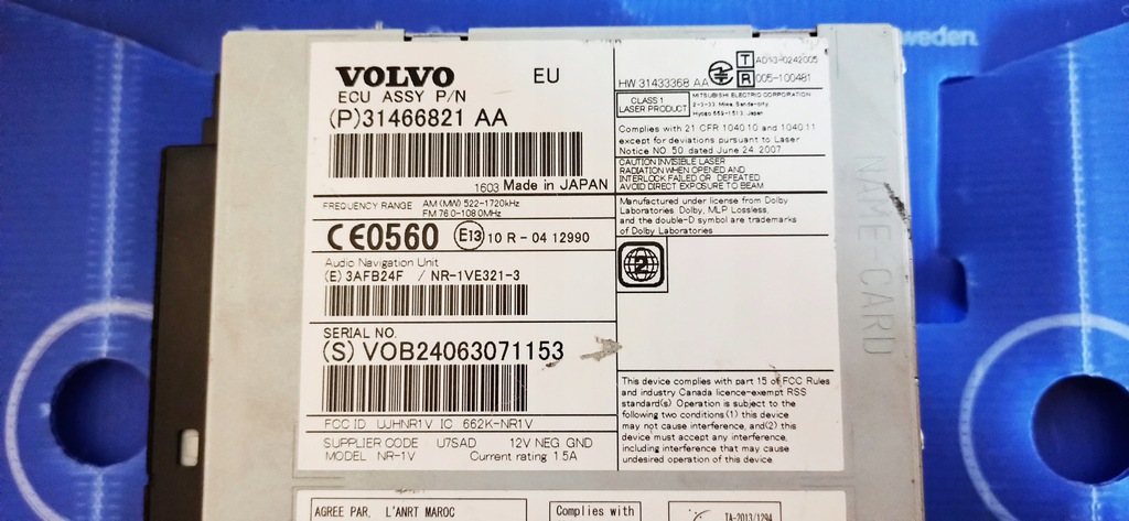 фото №1, Volvo радіо xc60 v60 xc70 s60 v70 v40 - 31466821