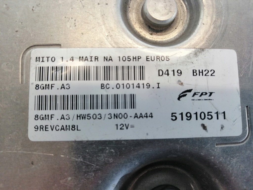 фото №2, Mito бортовой компьютер блок управления 51910511