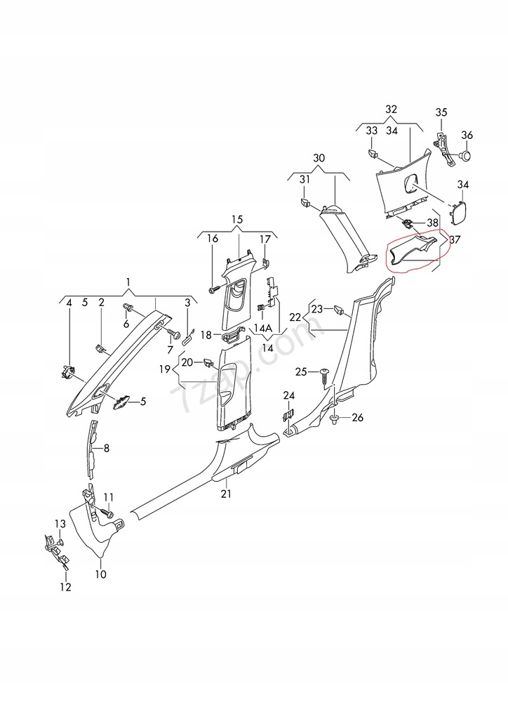 фото №10, Захист стійка lewego 8f0867233b audi a5 8t 07-16