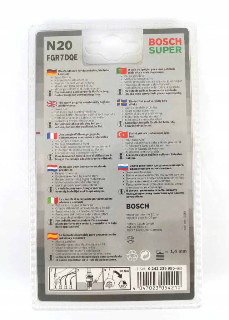 фото №4, Свічка запалювання audi a6 c4 c5 2.4 2.8 3.0 bosch