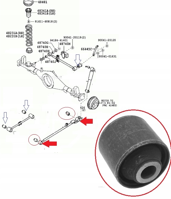 фото №1, Втулка рычага задняя продольный daihatsu terios