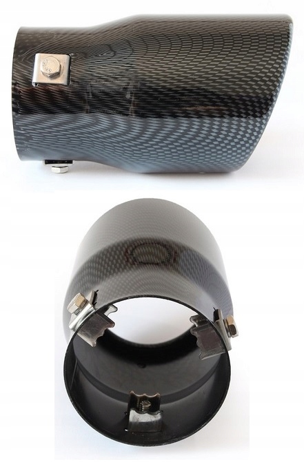 фото №16, Наконечник na гаситель накладка диффузор выхлоп глушителя карбон сталь нержавеющая