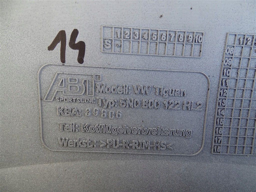 фото №7, Молдинг na крыло левая задняя vw tiguan 5n0 abt