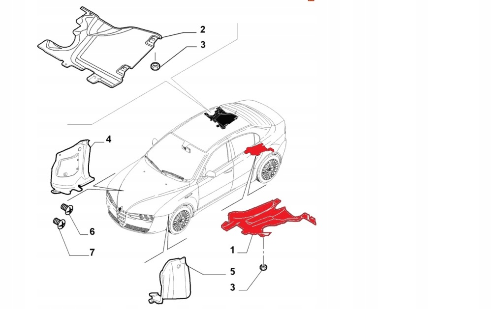 фото №4, Alfa romeo 159 захист задній підвіска ліва oem 861
