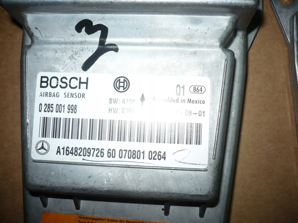 фото №1, Датчик подушка безопасности mercedes w164 ml 1648209726