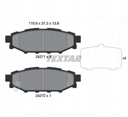 фото №2, Textar тормозные колодки тормозные subaru legacy 03
