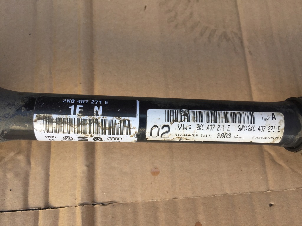 фото №2, Volkswagen passat audi a3 левая приводной вал 1.8 tsi