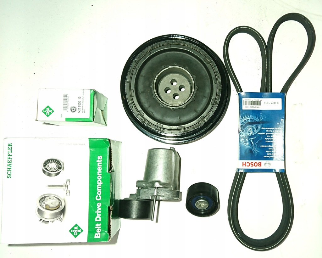 Купить 11237823191 шкив коленчатого вала болты + натяжитель ролик bmw x3 e60 n47