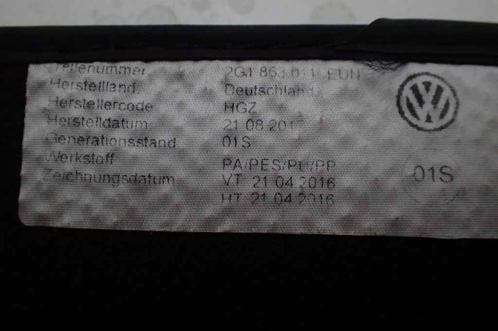 фото №4, Vw t-roc килимок велюровий задня 2ga863011