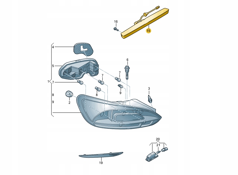 фото №2, Додаткові світло стоп vw scircocco r-line iii