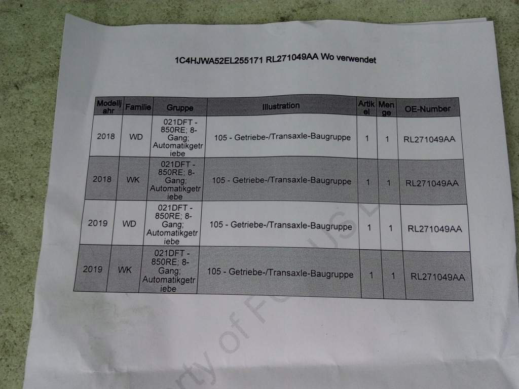 фото №6, Grand cherokee wk2 durango 3.6 b коробка передач автоматическая коробка передач
