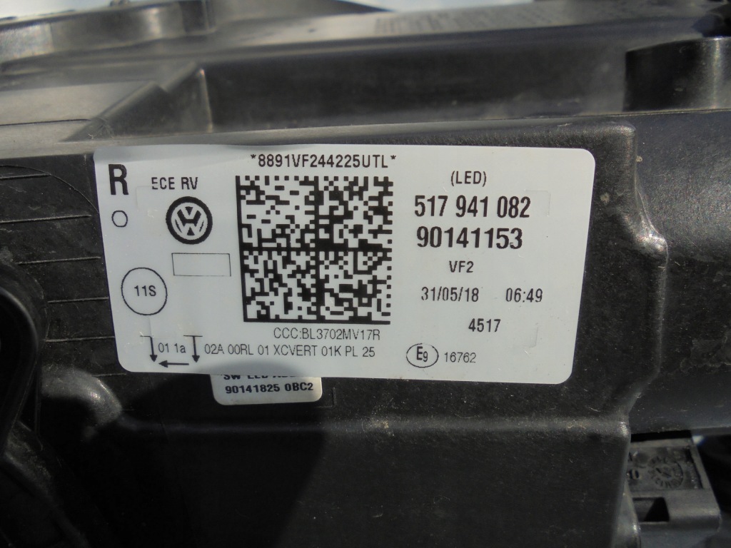 фото №7, Фара full led правый vw golf 7 sportsvan lift