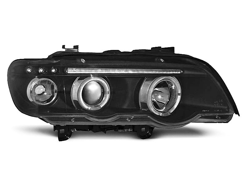 фото №1, Фара лампа l+r діоди led black тюнінг чорні bmw x5 e53 1999-2003