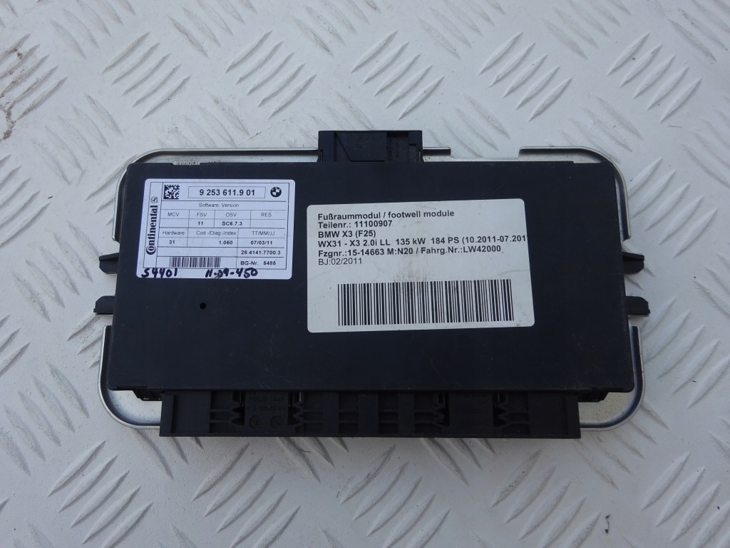 фото №1, Bmw модуль света frm iii ниша для ног 9253611